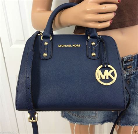 michael kors navy blue purse